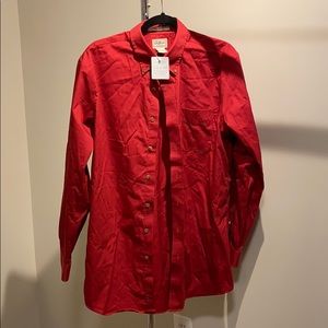 L.L. Bean Button Down Wrinkle Free Shirt Med Tall